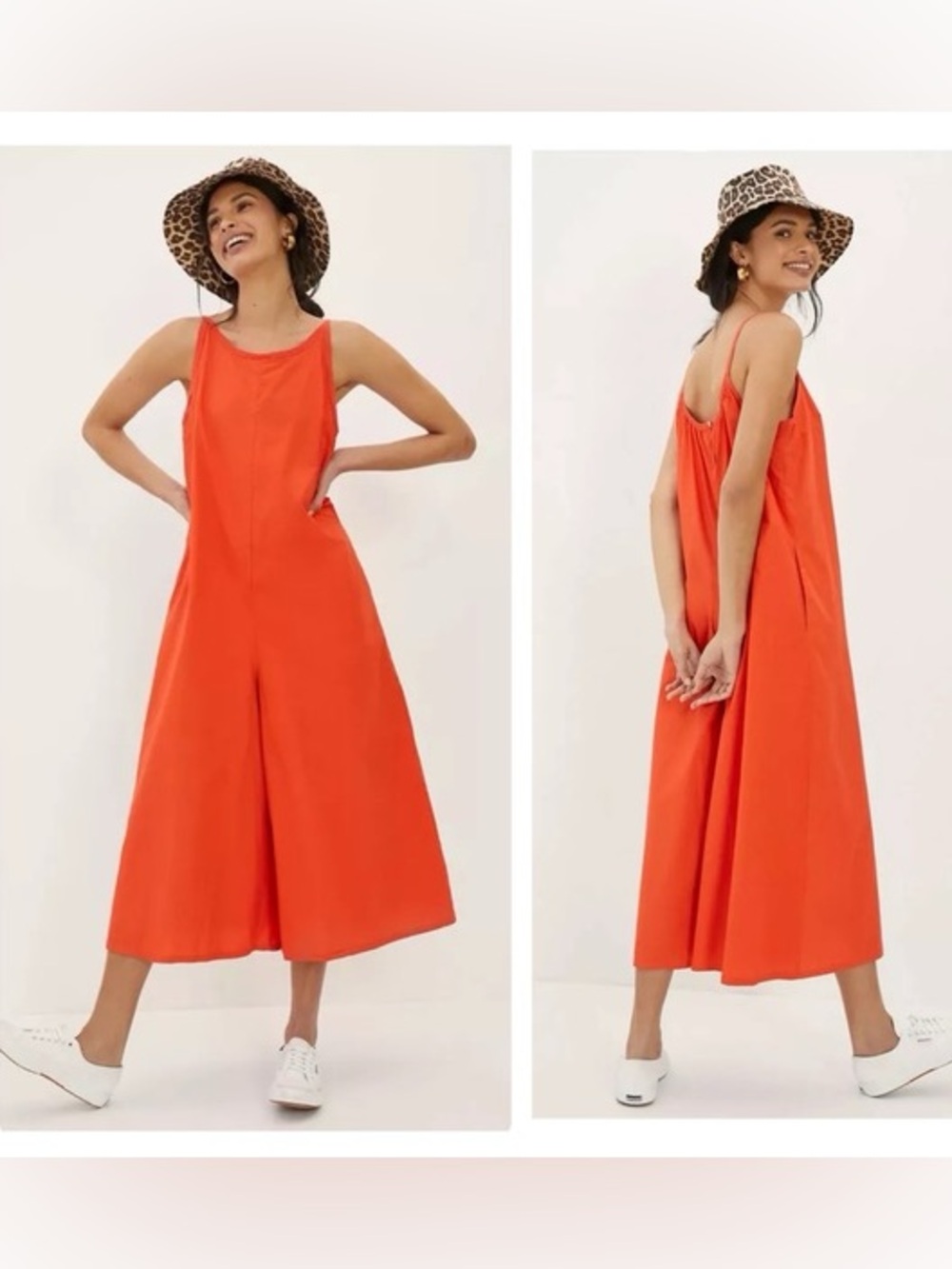 Anthropologie x Maeve Chrysanthemum Wide-Leg Organic Cotton Jumpsuit